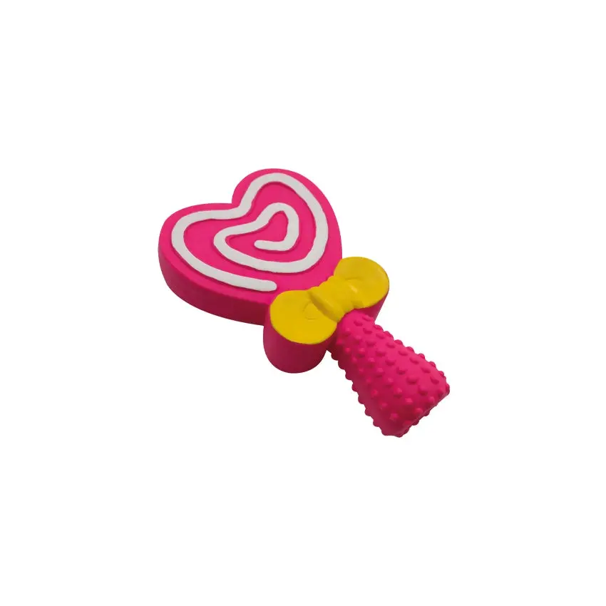 Jouet chien en latex rose.webp