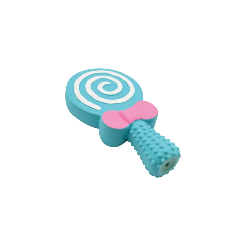 Jouet couineur pour chien forme sucette (Bleu)