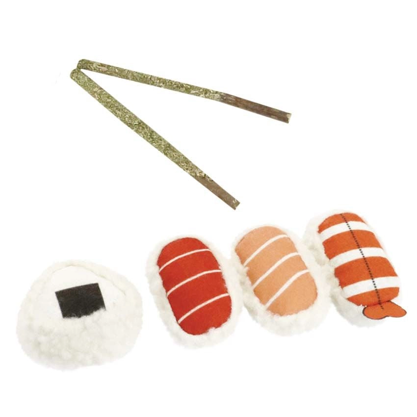 Jouet pour chat Sushi Nigiri Box à l'herbe à chat