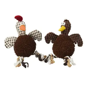 Poule ou canard en peluche